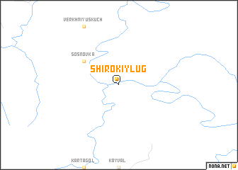 map of Shirokiy Lug