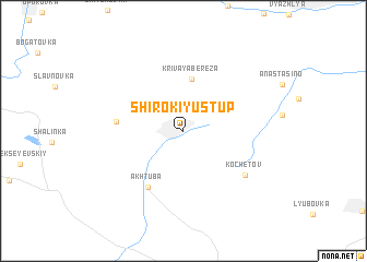 map of Shirokiy Ustup