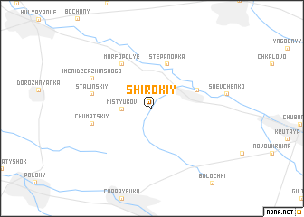 map of Shirokiy