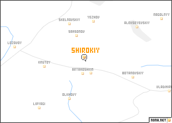 map of Shirokiy