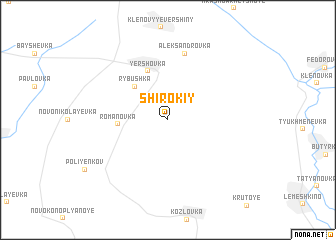 map of Shirokiy