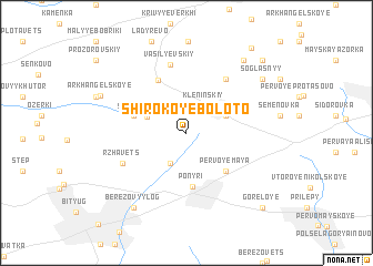 map of Shirokoye Boloto