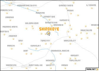 map of Shirokoye