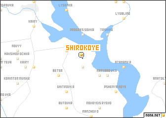 map of Shirokoye