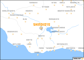 map of Shirokoye