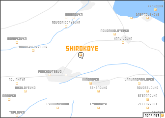 map of Shirokoye