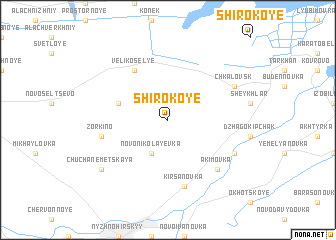 map of Shirokoye