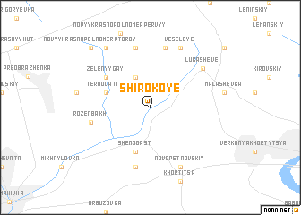 map of Shirokoye