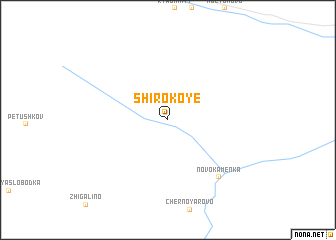map of Shirokoye