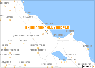 map of Shīrvān Shāhlū-ye Soflá