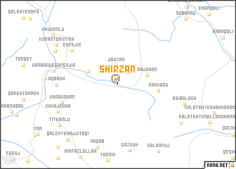 map of Shīrzan