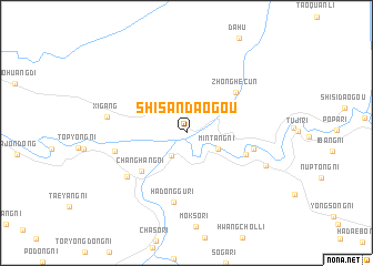 map of Shisandaogou