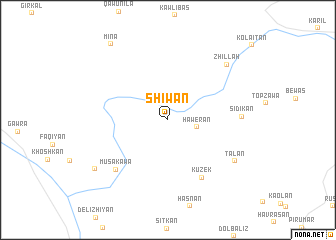 map of Shīwān