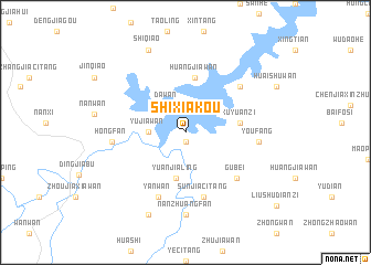 map of Shixiakou