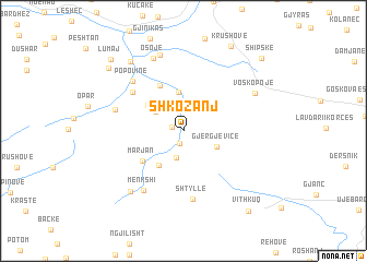 map of Shkozanj