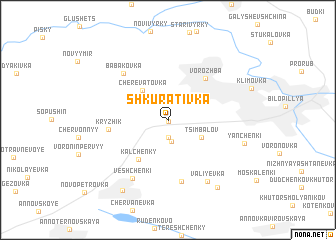 map of Shkurativka