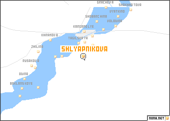 map of Shlyapnikova