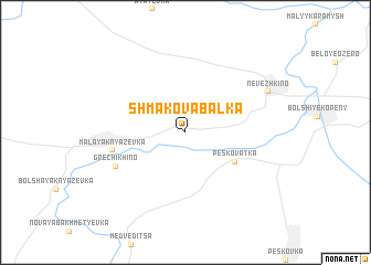 map of Shmakova Balka