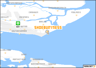 map of Shoeburyness