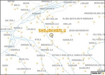 map of Shojā‘ Khānlū