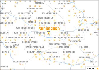 map of Shokrābād