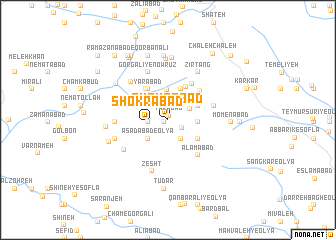 map of Shokrābād