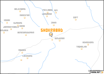 map of Shokrābād