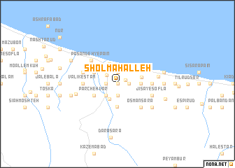 map of Shol Maḩalleh