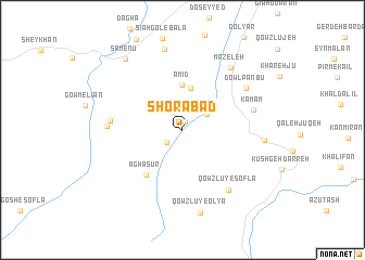 map of Shorābād