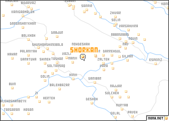 map of Shorkān