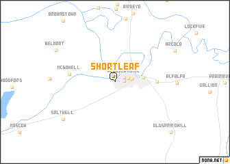 map of Shortleaf
