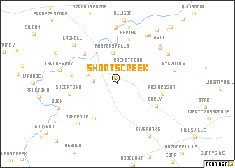 map of Shorts Creek