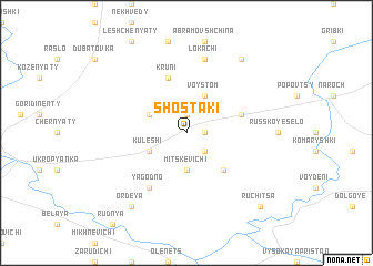 map of Shostaki
