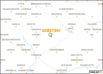 map of Shostaki