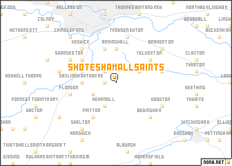 map of Shotesham All Saints