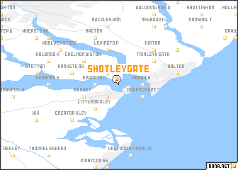 map of Shotley Gate