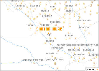 map of Shotor Khvār