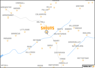 map of Shouns