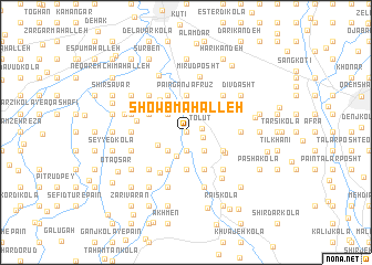 map of Showb Maḩalleh