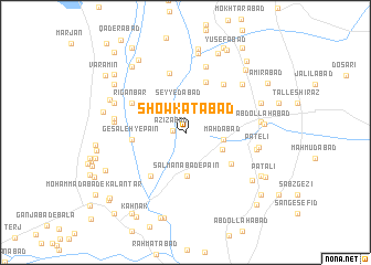 map of Showkatābād