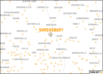 map of Shrewsbury