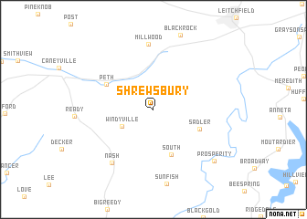 map of Shrewsbury