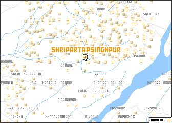 map of Shri Partāpsinghpur
