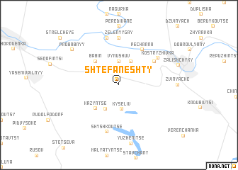 map of Shtefaneshty