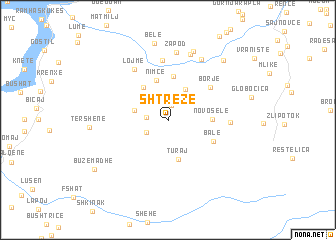 map of Shtrezë