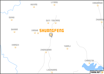 map of Shuangfeng