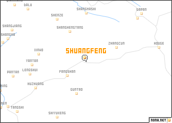 map of Shuangfeng