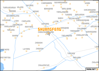 map of Shuangfeng