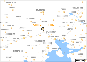 map of Shuangfeng