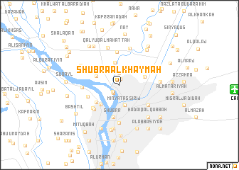 map of Shubrā al Khaymah